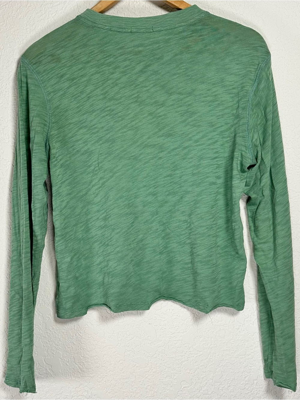ATM Anthony Thomas Melillo Lightweight Green Long-Sleeve Crewneck Top - Picture 3 of 5